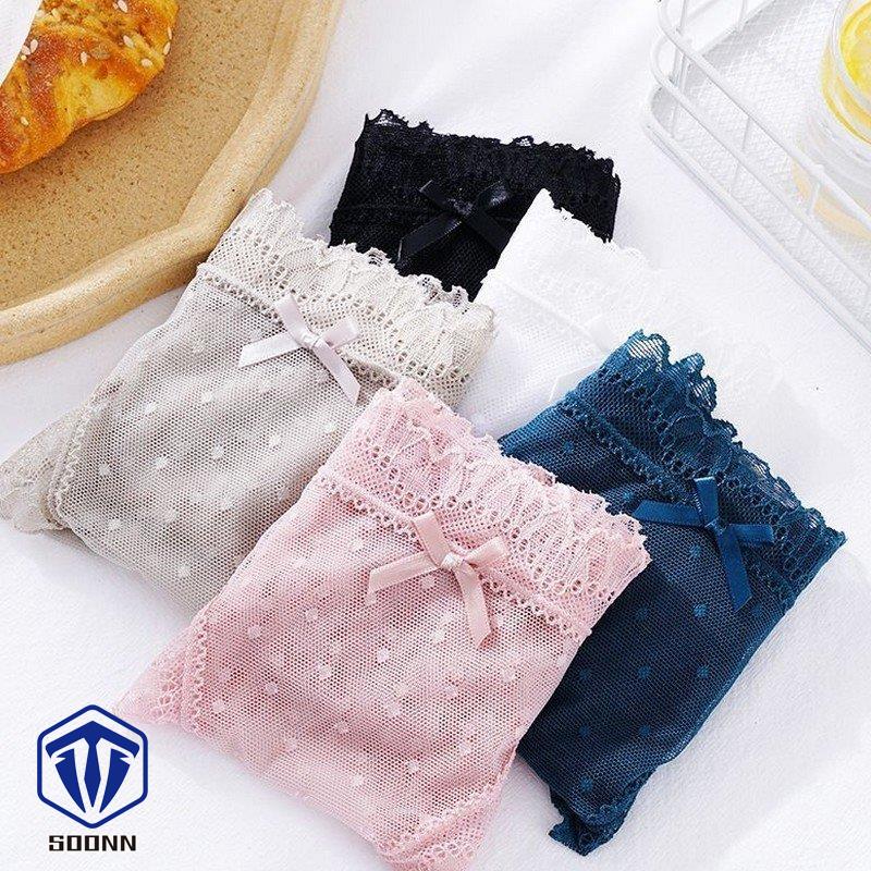 スタンダードショーツ ノーマル 総レース シースルー レディース 婦人 ドット柄 レース リボン パンツ フ シアー 透け感 下着 インナー メッシュ 