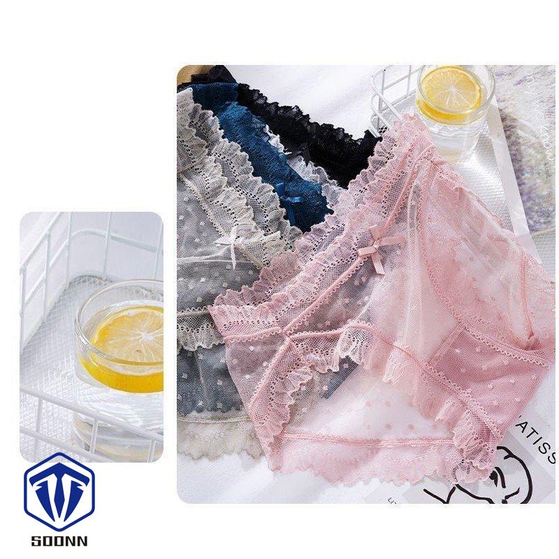 スタンダードショーツ ノーマル 総レース シースルー レディース 婦人 ドット柄 レース リボン パンツ フ シアー 透け感 下着 インナー メッシュ 