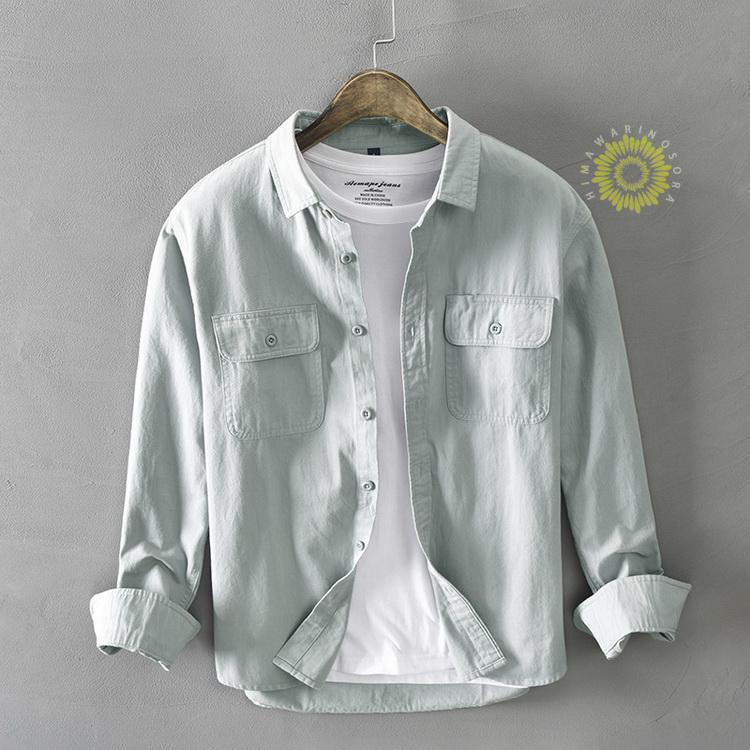 シャツ カジュアルシャツ ワークシャツ トップス 綿 長袖 春 ミリタリーファッション メンズ 冬 秋 