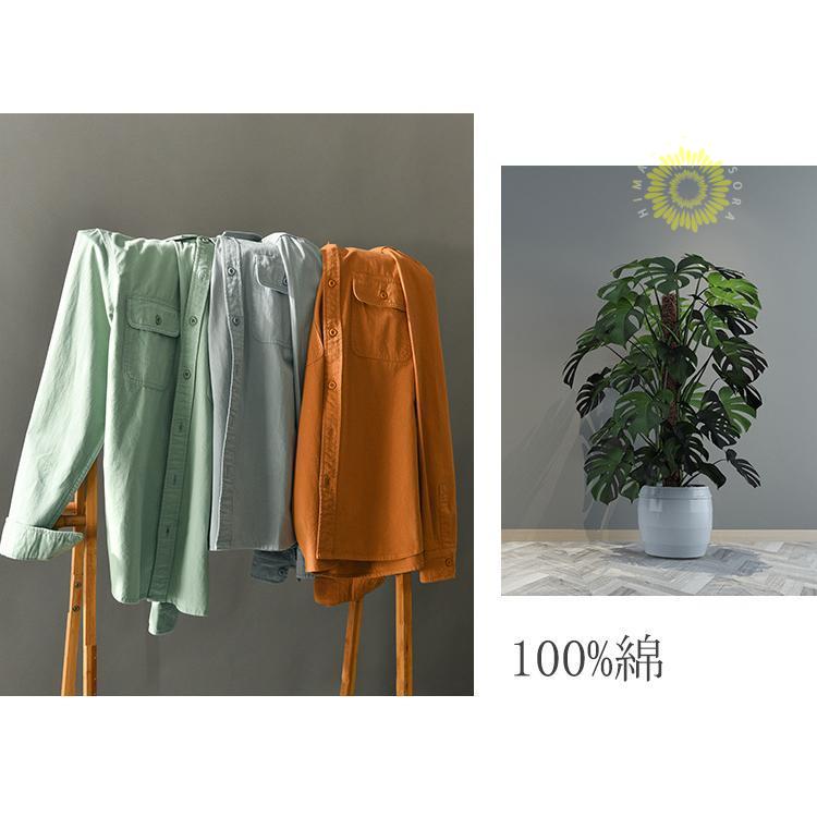 シャツ カジュアルシャツ ワークシャツ トップス 綿 長袖 春 ミリタリーファッション メンズ 冬 秋 