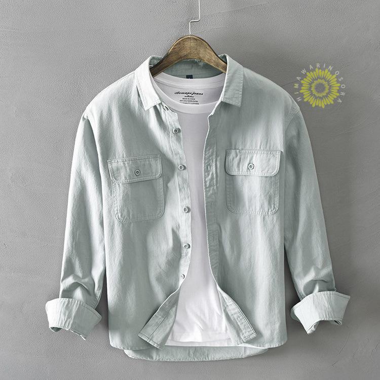 シャツ カジュアルシャツ ワークシャツ トップス 綿 長袖 春 ミリタリーファッション メンズ 冬 秋 