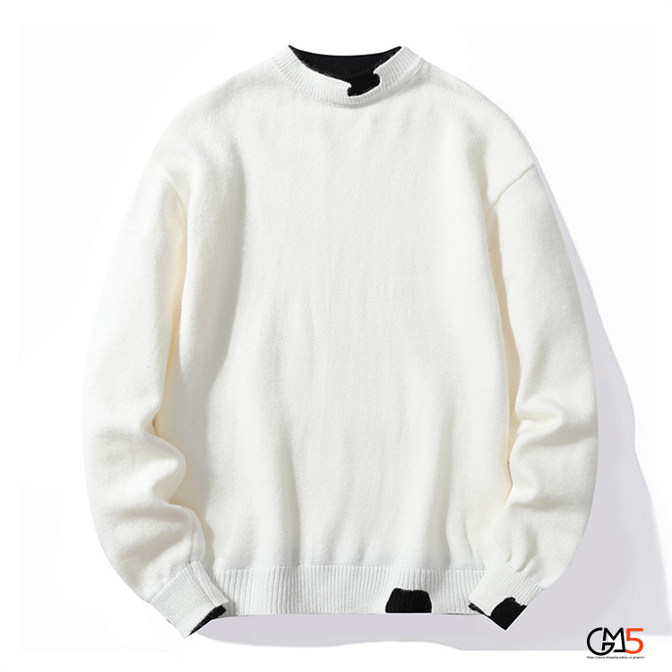 セーター メンズ 重ね着風 秋服 トップス ブルオーバ 新作 ニート レヤード風 無地 冬服 秋物 