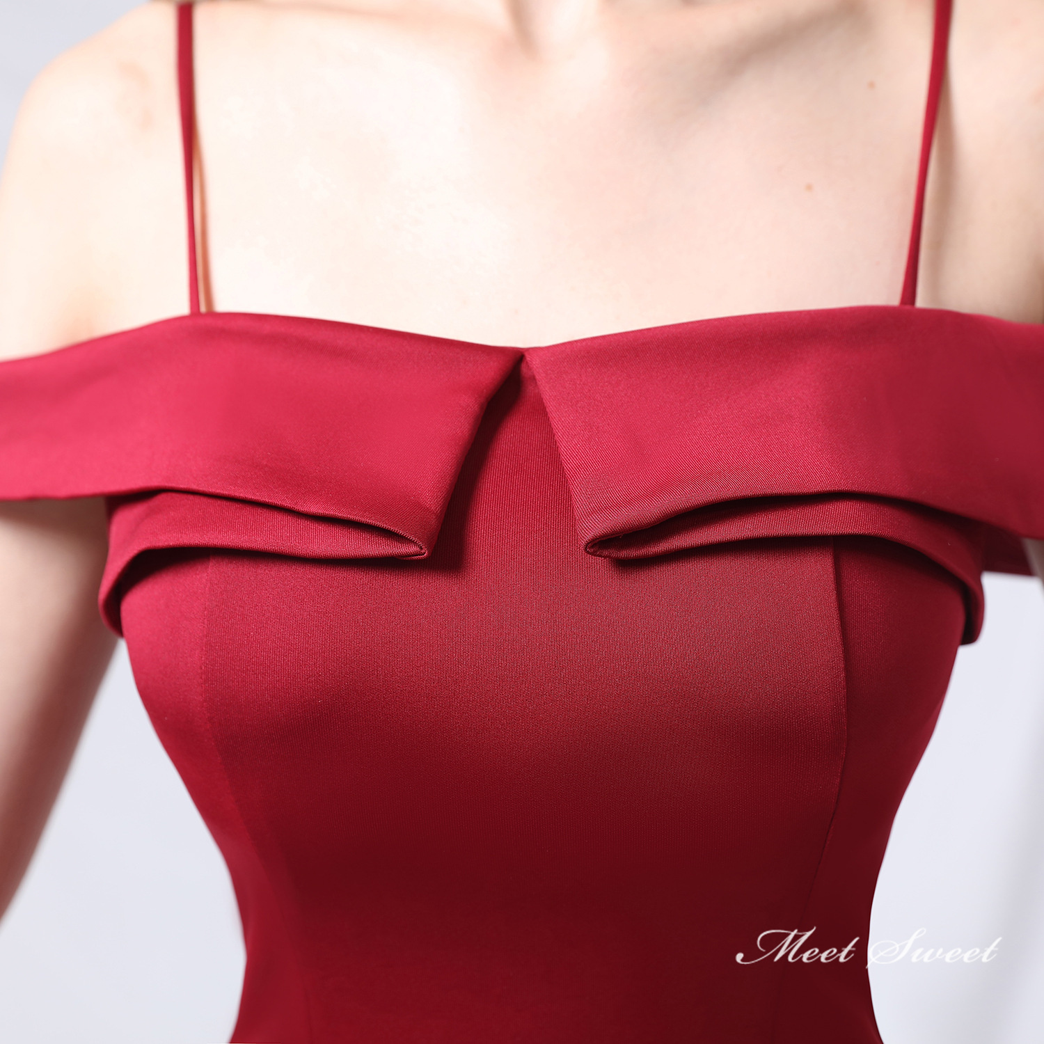 カラードレス ミニドレス パーティードレス 結婚式 二次会 発表会 サテン オフショルダー 演奏会 ミディアムドレス フォーマルドレス ワンピース ファスナー 