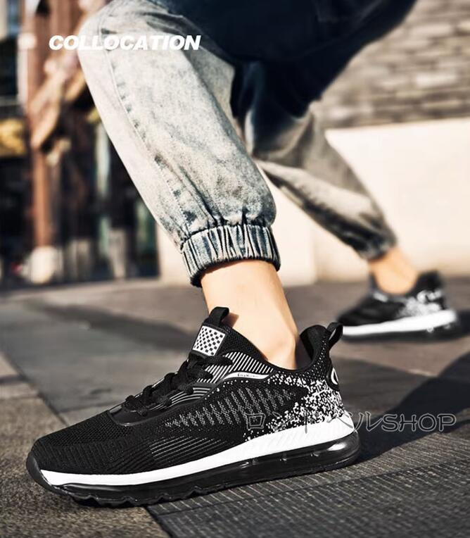 ランニングメンズ スニーカー 運動靴 通気性 軽量 スポーツ6 防滑ソール 8CM メンズファッション 四季兼用 衝撃吸収 身長UP クッション 