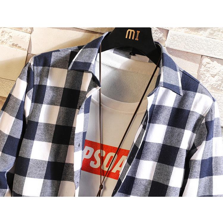 シャツ メンズ チェック柄 ネルシャツ トップス カジュアルシャツ 秋 長袖 きれいめ 春 