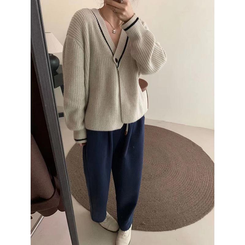 超。 上品 レディース ニット Vネック カーディガン 秋 伸縮性 超目玉 洗える 羽織 春 おしゃれ ゆったり ゆる 長袖 冬 カジュアル セーター 