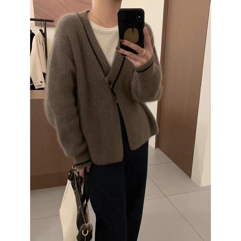 超。 上品 レディース ニット Vネック カーディガン 秋 伸縮性 超目玉 洗える 羽織 春 おしゃれ ゆったり ゆる 長袖 冬 カジュアル セーター 