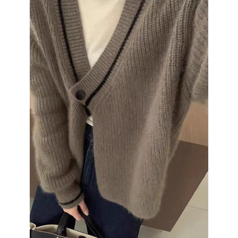 超。 上品 レディース ニット Vネック カーディガン 秋 伸縮性 超目玉 洗える 羽織 春 おしゃれ ゆったり ゆる 長袖 冬 カジュアル セーター 