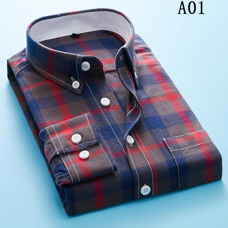 ボタンダウンシャツ ネルシャツ チェック柄 シャツ トップス カジュアルシャツ メンズ 秋 春 長袖 