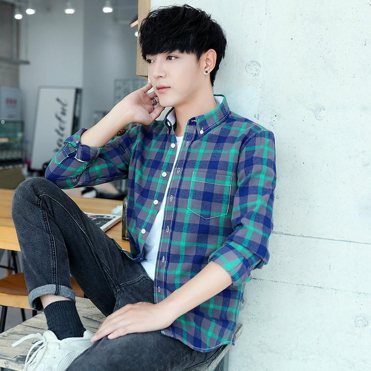 ボタンダウンシャツ ネルシャツ チェック柄 シャツ トップス カジュアルシャツ メンズ 秋 春 長袖 