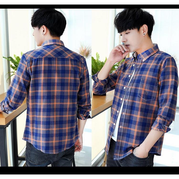 ボタンダウンシャツ ネルシャツ チェック柄 シャツ トップス カジュアルシャツ メンズ 秋 春 長袖 