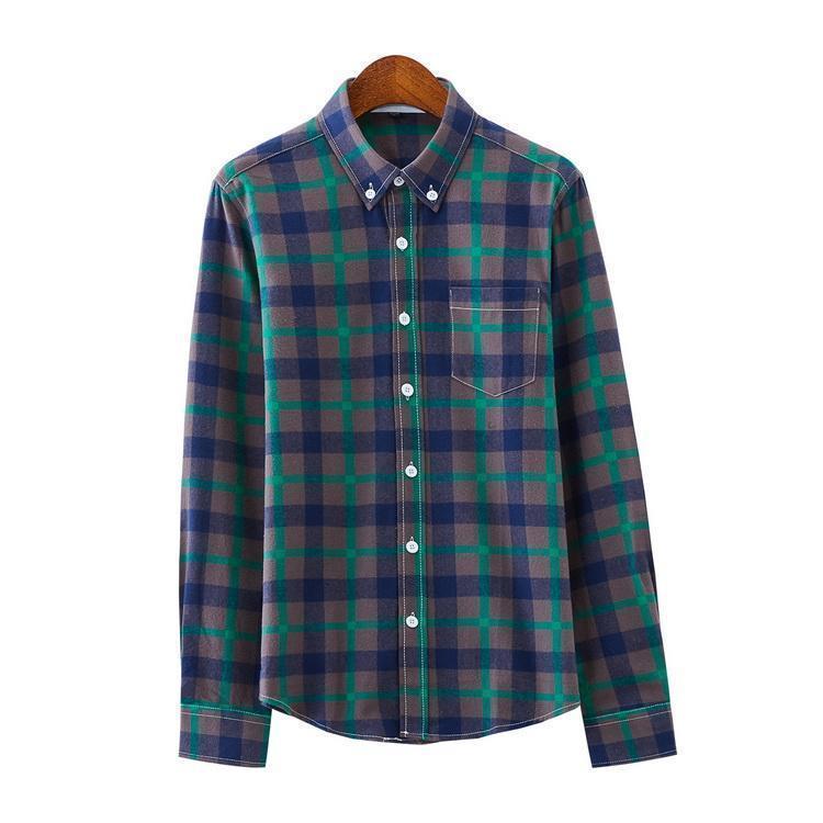 ボタンダウンシャツ ネルシャツ チェック柄 シャツ トップス カジュアルシャツ メンズ 秋 春 長袖 