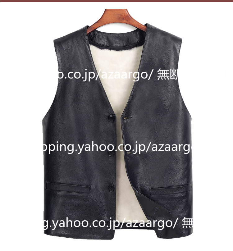 レザーベスト メンズ ラムレザー ベスト 。 羊革 カジュアル 大きいサイズ フォーマル チョッキ バイク用ベスト ジレベスト 高級レザー 通勤 