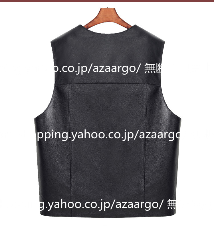 レザーベスト メンズ ラムレザー ベスト 。 羊革 カジュアル 大きいサイズ フォーマル チョッキ バイク用ベスト ジレベスト 高級レザー 通勤 