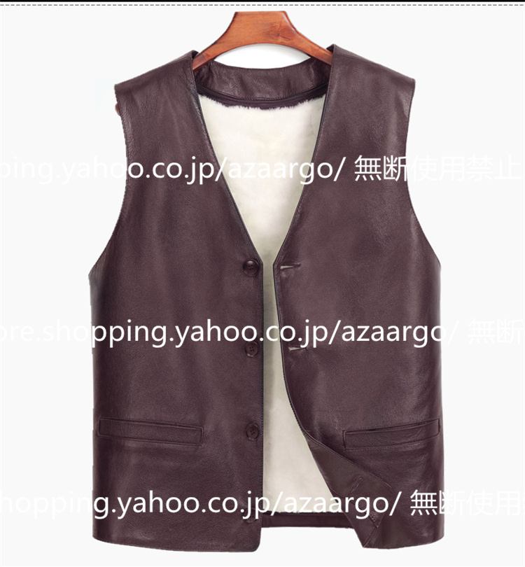 レザーベスト メンズ ラムレザー ベスト 。 羊革 カジュアル 大きいサイズ フォーマル チョッキ バイク用ベスト ジレベスト 高級レザー 通勤 