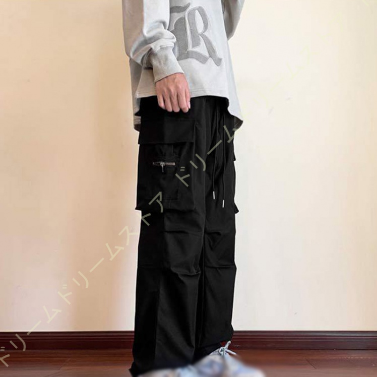 ワイド カーゴパンツ メンズ 大きいサイズ ワイドカーゴ ゆったり 春服 パンツ リラックスパンツ サルエルパンツ ストリート ワイドパンツ カジュアル 韓国 