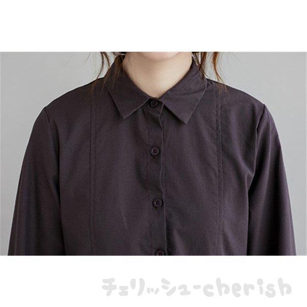ワンピース レディース 秋 40代 50代 きれいめ OL 着痩せ ロング マキシワンピース シャツワンピース 上品 大きいサイズ 体型カバー おしゃれ 長袖 新品 韓国風 