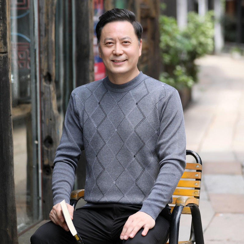 ニット セーター メンズ◆クルーネック秋服 冬服 紳士 メンズ プレゼント ゴルフ 誕生日 シニアファッション 敬老の日 クリスマス ギフト シニア 