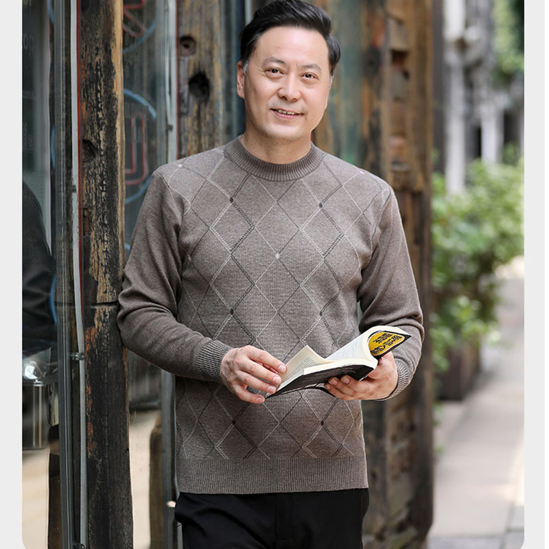 ニット セーター メンズ◆クルーネック秋服 冬服 紳士 メンズ プレゼント ゴルフ 誕生日 シニアファッション 敬老の日 クリスマス ギフト シニア 