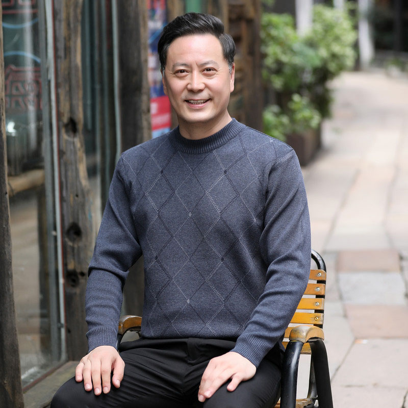 ニット セーター メンズ◆クルーネック秋服 冬服 紳士 メンズ プレゼント ゴルフ 誕生日 シニアファッション 敬老の日 クリスマス ギフト シニア 