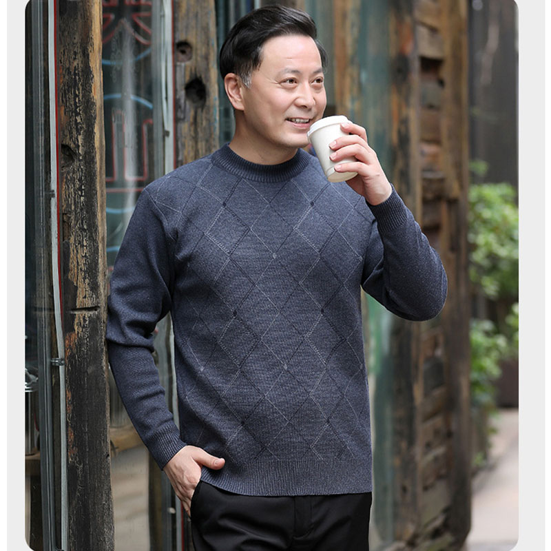 ニット セーター メンズ◆クルーネック秋服 冬服 紳士 メンズ プレゼント ゴルフ 誕生日 シニアファッション 敬老の日 クリスマス ギフト シニア 