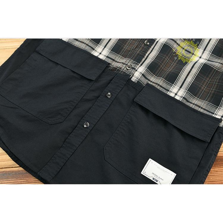 シャツ メンズ チェックシャツ カジュアルシャツ 切り替え 綿 冬 ファッション トップス 長袖 秋 