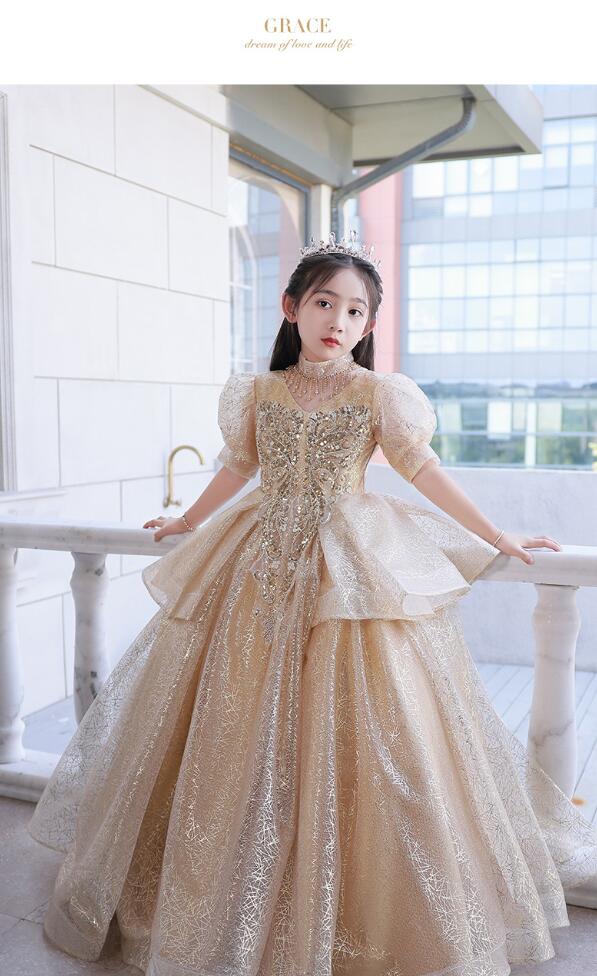 ピアノ発表会 子供ドレス 女の子の誕生日 プリンセスドレス スパン素敵 キレイめ 発表会ドレス ジュニア服 演出服 キッズドレス 女児ドレス 