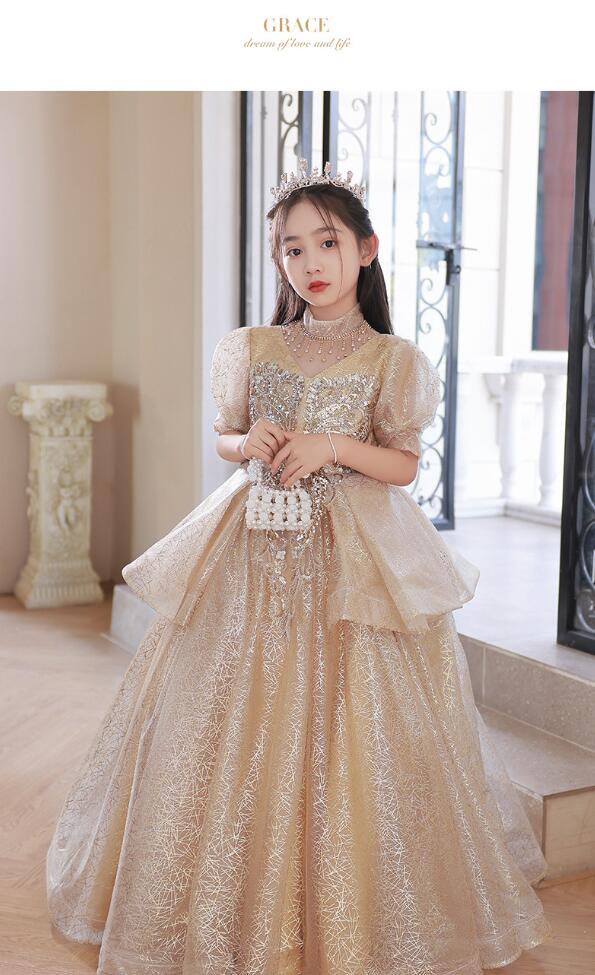 ピアノ発表会 子供ドレス 女の子の誕生日 プリンセスドレス スパン素敵 キレイめ 発表会ドレス ジュニア服 演出服 キッズドレス 女児ドレス 