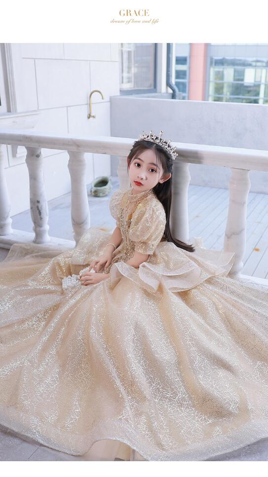 ピアノ発表会 子供ドレス 女の子の誕生日 プリンセスドレス スパン素敵 キレイめ 発表会ドレス ジュニア服 演出服 キッズドレス 女児ドレス 