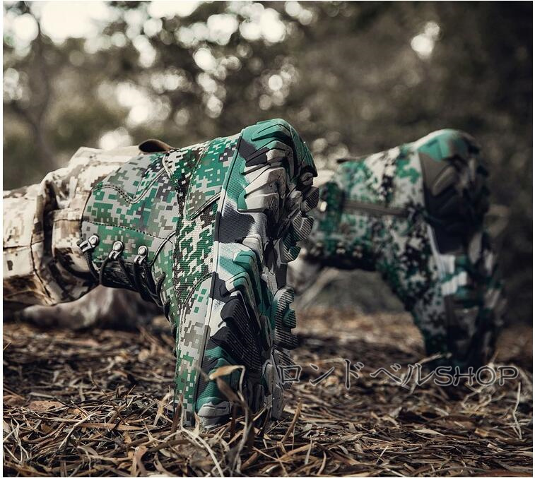 ミリタリーブーツ アウトドアメンズ 登山靴 ハイカット スニーカー サイドジップ ハイキング おしゃれ 軽量 キャンプ 防水 靴 通気 山登り 遠足 