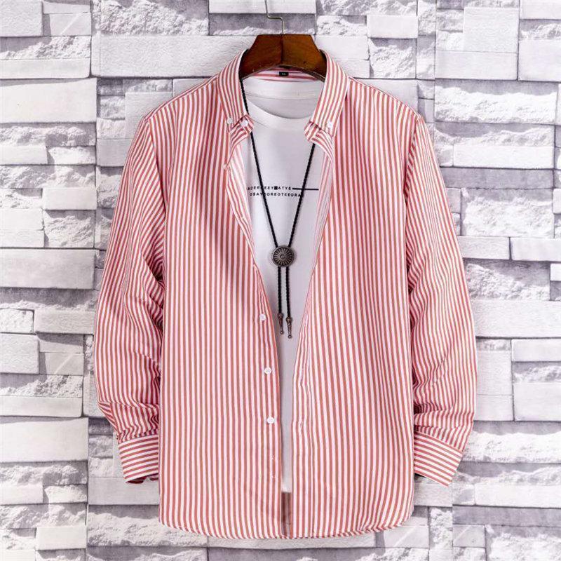 長袖シャツ メンズ ボタンダウン ボーダー柄 おしゃれ カカジュアルシャツ 大きいサイズ ワイシャツ アメカジ 白シャツ フォーマル 