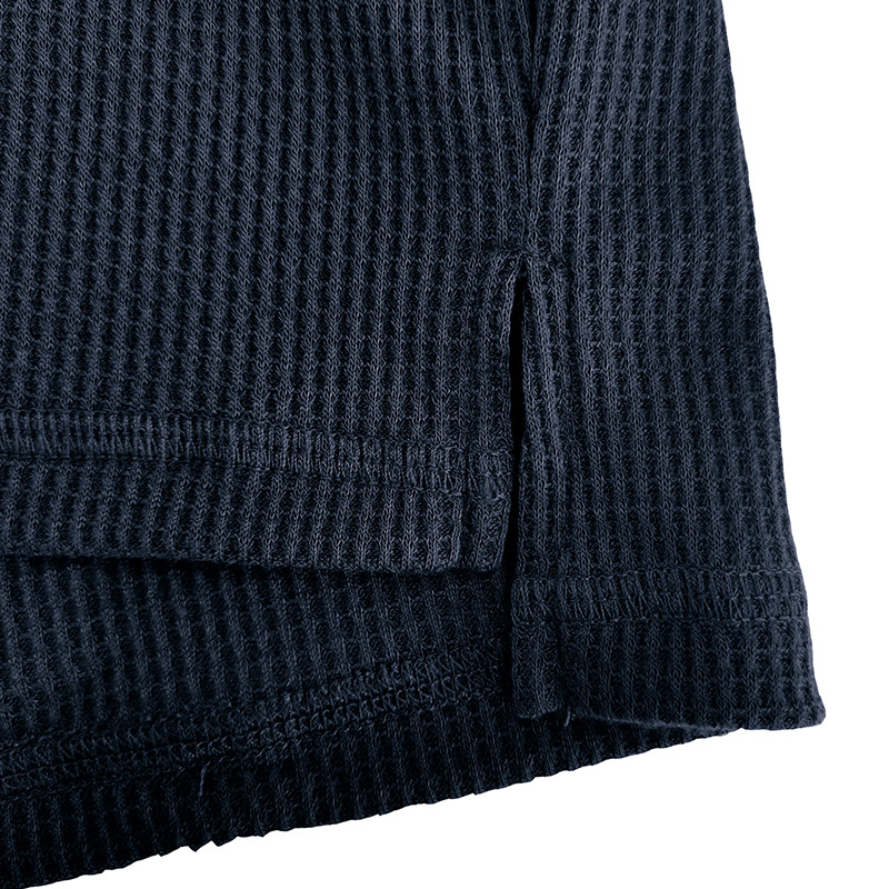 Tシャツ ロンT Tシャツ メンズ ワッフル生地 長袖 ストレッチ ゆったり 秋冬 クルーネック カジュアル アメカジ トップス インナー 柔らかい 