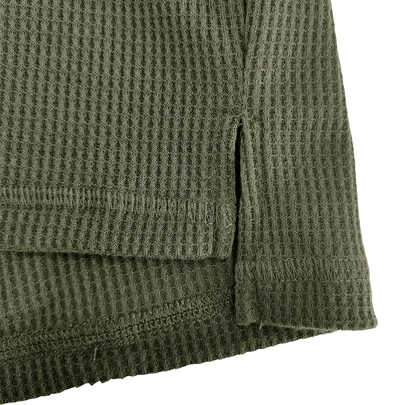 Tシャツ ロンT Tシャツ メンズ ワッフル生地 長袖 ストレッチ ゆったり 秋冬 クルーネック カジュアル アメカジ トップス インナー 柔らかい 