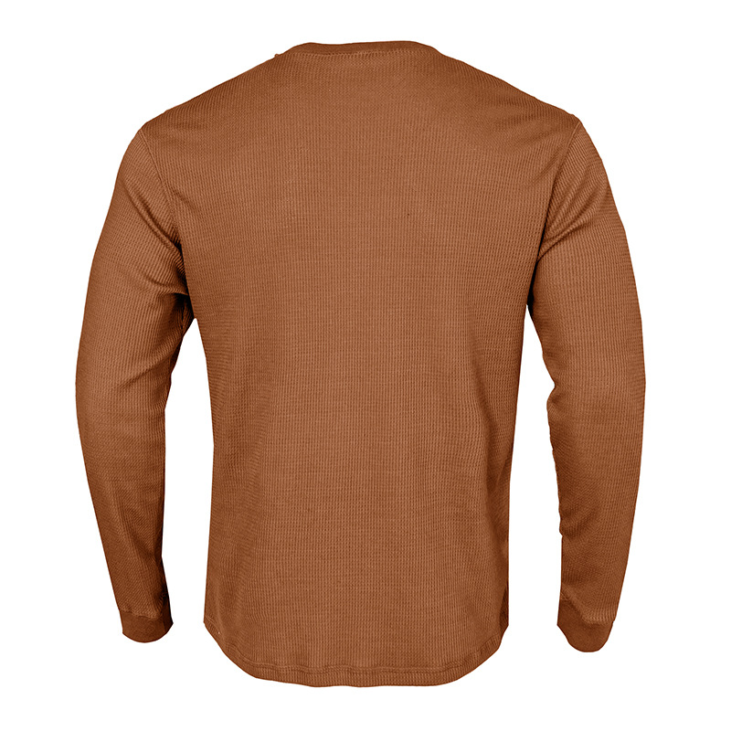 Tシャツ ロンT Tシャツ メンズ ワッフル生地 長袖 ストレッチ ゆったり 秋冬 クルーネック カジュアル アメカジ トップス インナー 柔らかい 