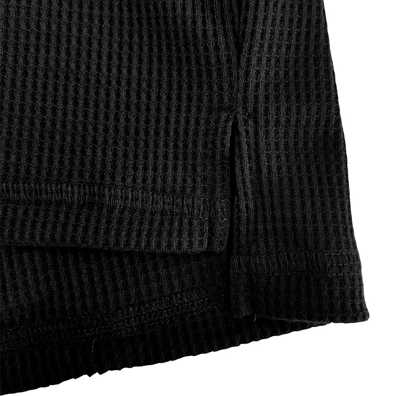 Tシャツ ロンT Tシャツ メンズ ワッフル生地 長袖 ストレッチ ゆったり 秋冬 クルーネック カジュアル アメカジ トップス インナー 柔らかい 