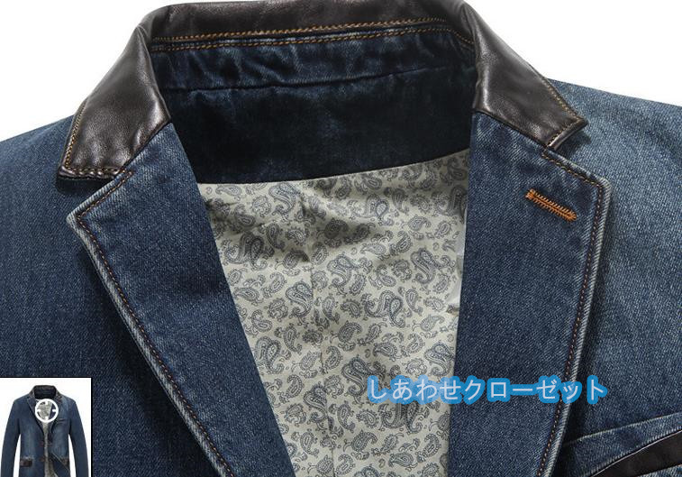 テーラードジャケット メンズ おしゃれ ブレザージャケット デニムジャケット カジュアルスーツ 通勤 ビジネススーツ 春秋冬 フォマールスーツアウター 