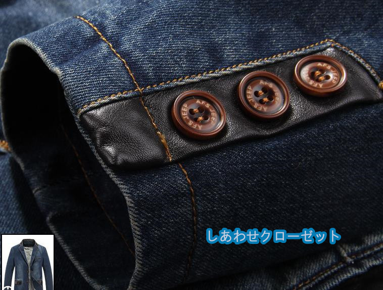 テーラードジャケット メンズ おしゃれ ブレザージャケット デニムジャケット カジュアルスーツ 通勤 ビジネススーツ 春秋冬 フォマールスーツアウター 