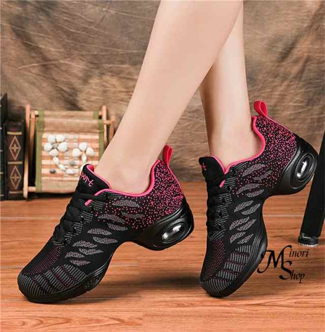 ダンススニーカー レディース ローカット 厚底スニーカー ダンスジャズ練習美脚 軽量 快適な履き心地 女性靴 