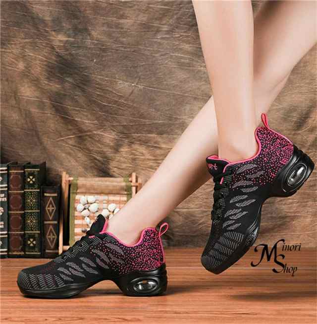 ダンススニーカー レディース ローカット 厚底スニーカー ダンスジャズ練習美脚 軽量 快適な履き心地 女性靴 