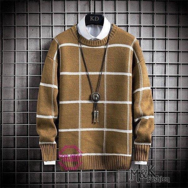 ニットセーター メンズ クールネック 切り替え セーター ボーダー柄 アウター カジュアル 秋服 通勤 新作 秋服 