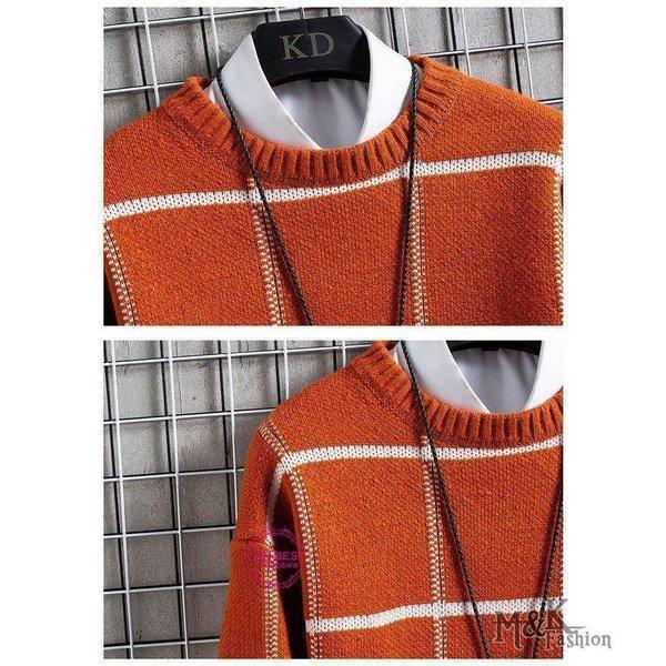 ニットセーター メンズ クールネック 切り替え セーター ボーダー柄 アウター カジュアル 秋服 通勤 新作 秋服 