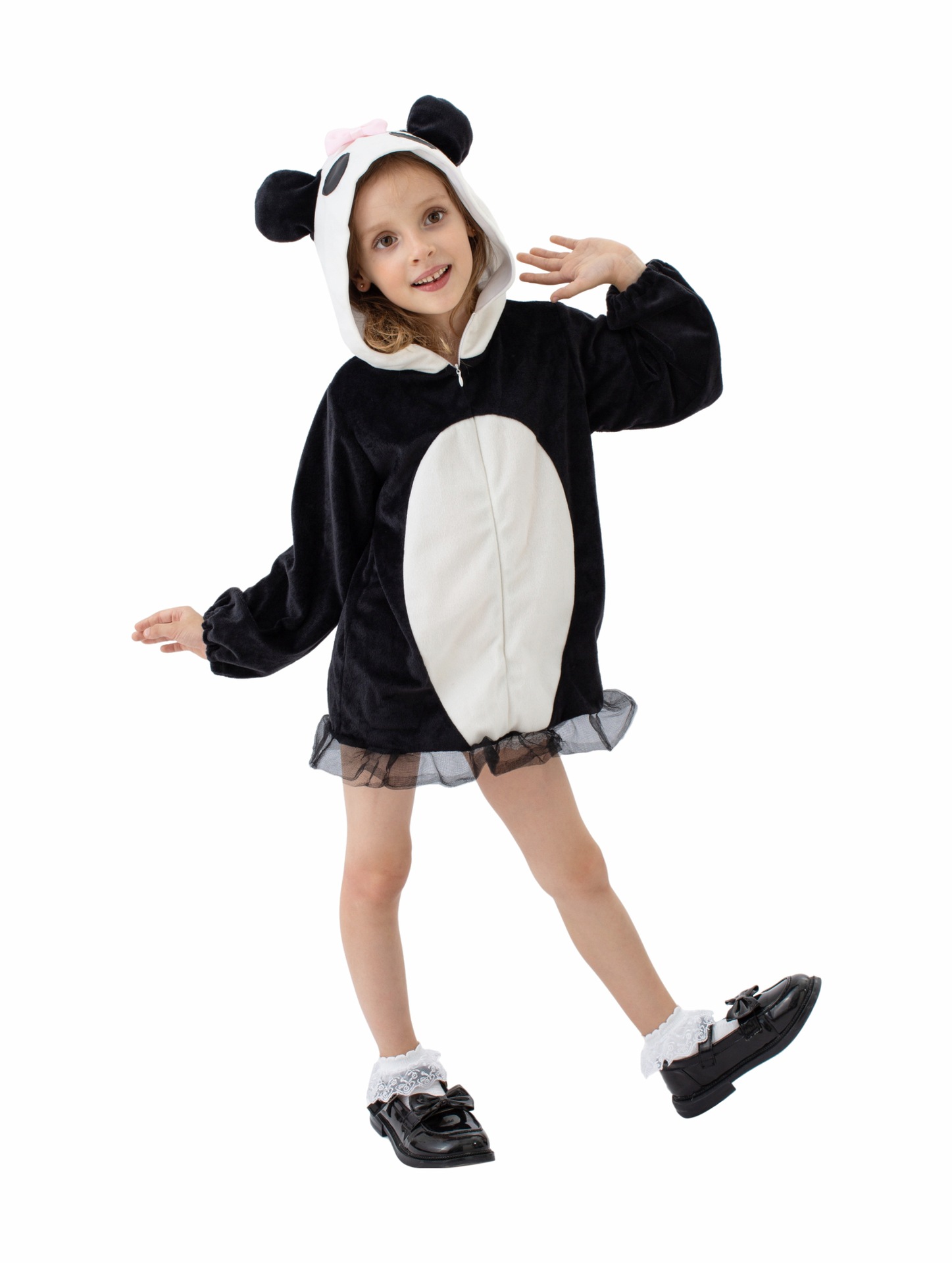 。 子供用 パンダ 動物 ぱんだ アニマル ジュニア 女の子 コスチューム 撮影用 長袖 子供 ハロウィン キッズ 衣装 男の子 仮装 余興 可愛い 子供服 