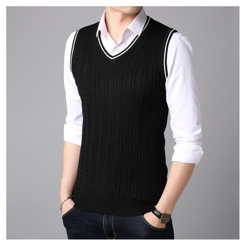 ベスト メンズ ニット ジレ プルオーバー Vネック チョッキ 防寒着 通学 トップス 秋 通勤 冬 オフィス ビジネス インナー 春 暖かい 
