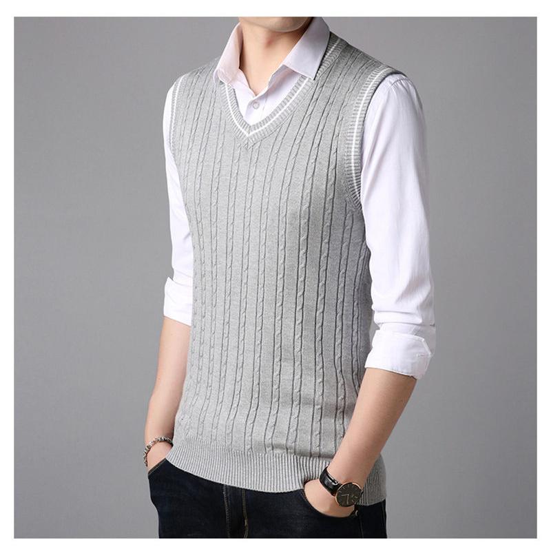 ベスト メンズ ニット ジレ プルオーバー Vネック チョッキ 防寒着 通学 トップス 秋 通勤 冬 オフィス ビジネス インナー 春 暖かい 