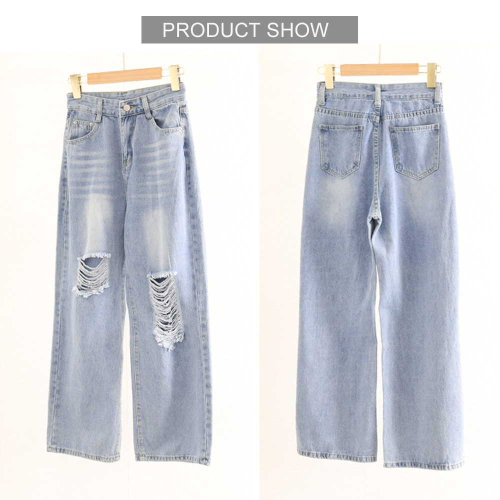 カットダメージ デニムパンツ ストリート  