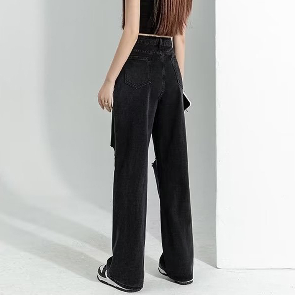 カットダメージ デニムパンツ ストリート  