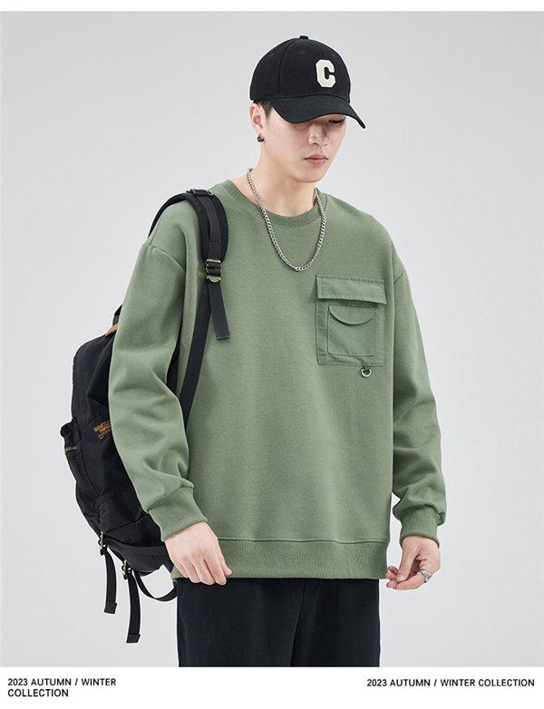 トレーナー メンズ 長袖 プルオーバー スウェットポケット付き 秋服トレーナー 春秋 クルーネック 大きいサイズ 韓国ファッション 秋服 送料無料 
