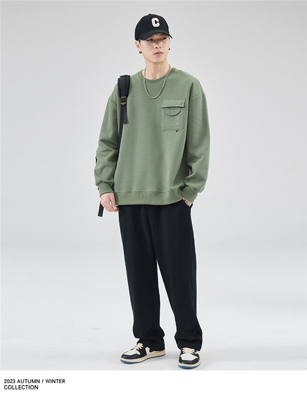 トレーナー メンズ 長袖 プルオーバー スウェットポケット付き 秋服トレーナー 春秋 クルーネック 大きいサイズ 韓国ファッション 秋服 送料無料 