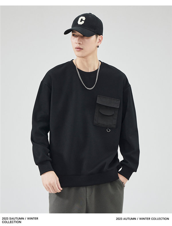トレーナー メンズ 長袖 プルオーバー スウェットポケット付き 秋服トレーナー 春秋 クルーネック 大きいサイズ 韓国ファッション 秋服 送料無料 