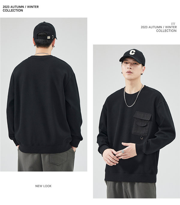 トレーナー メンズ 長袖 プルオーバー スウェットポケット付き 秋服トレーナー 春秋 クルーネック 大きいサイズ 韓国ファッション 秋服 送料無料 